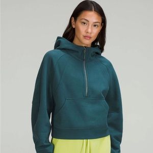 Lululemon Scuba Oversized Half Zip Hoodie *Green Jasper